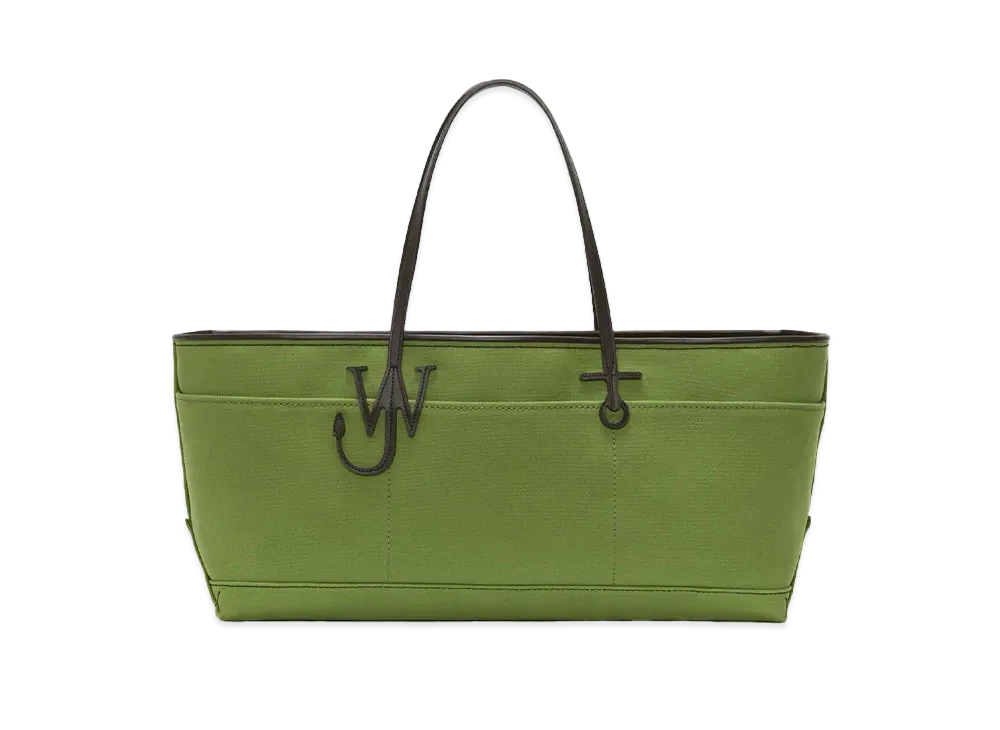 JW ANDERSON Stretch Anchor Tote - Canvas Tote Bag "Green"
