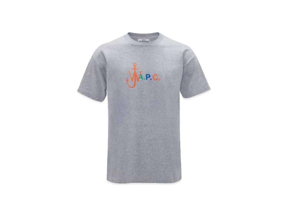 JW ANDERSON x A.P.C. - Anchor Tee - Classic Fit T-Shirt "Grey Melange"
