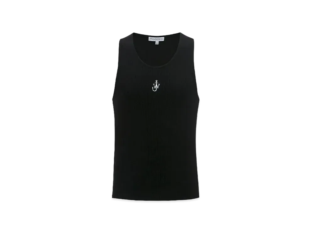 JW ANDERSON Tank Top With Anchor Logo Embroidery "Black"