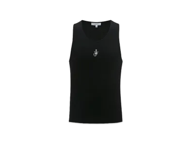 JW ANDERSON Tank Top With Anchor Logo Embroidery "Black"