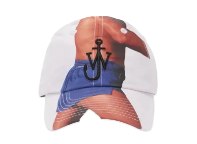 JW ANDERSON Printed Baseball Cap With Anchor Logo"Off White"