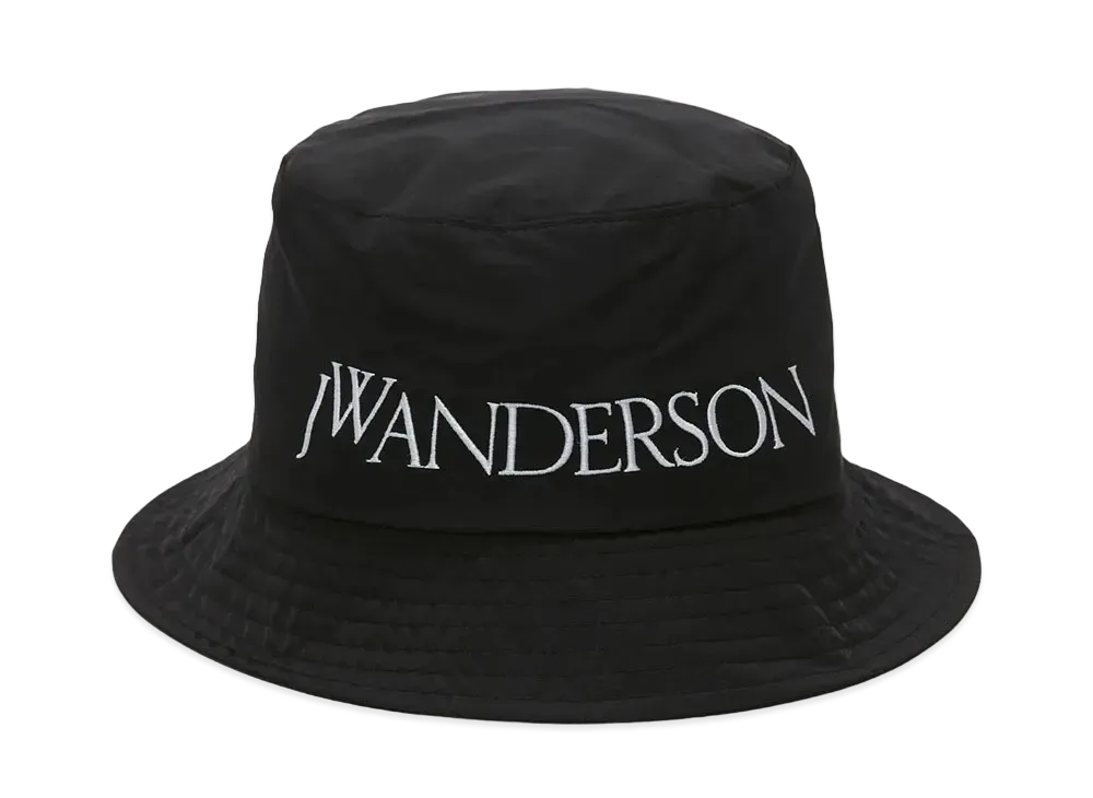 JW ANDERSON Bucket Hat With Logo "Black"