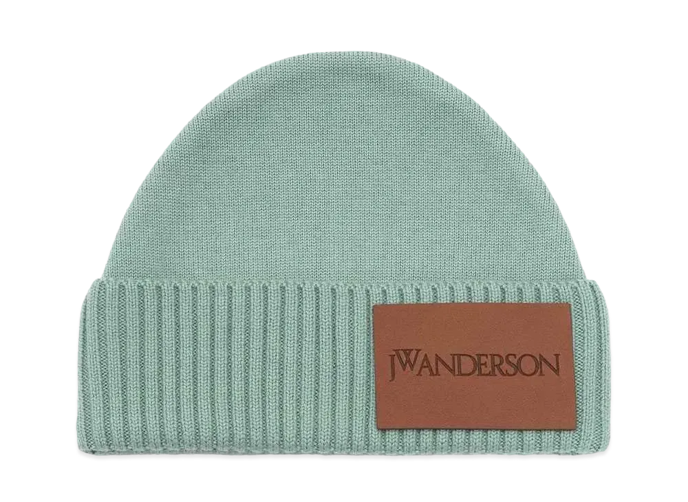 JW ANDERSON Beanie With Logo Patch "Mint"