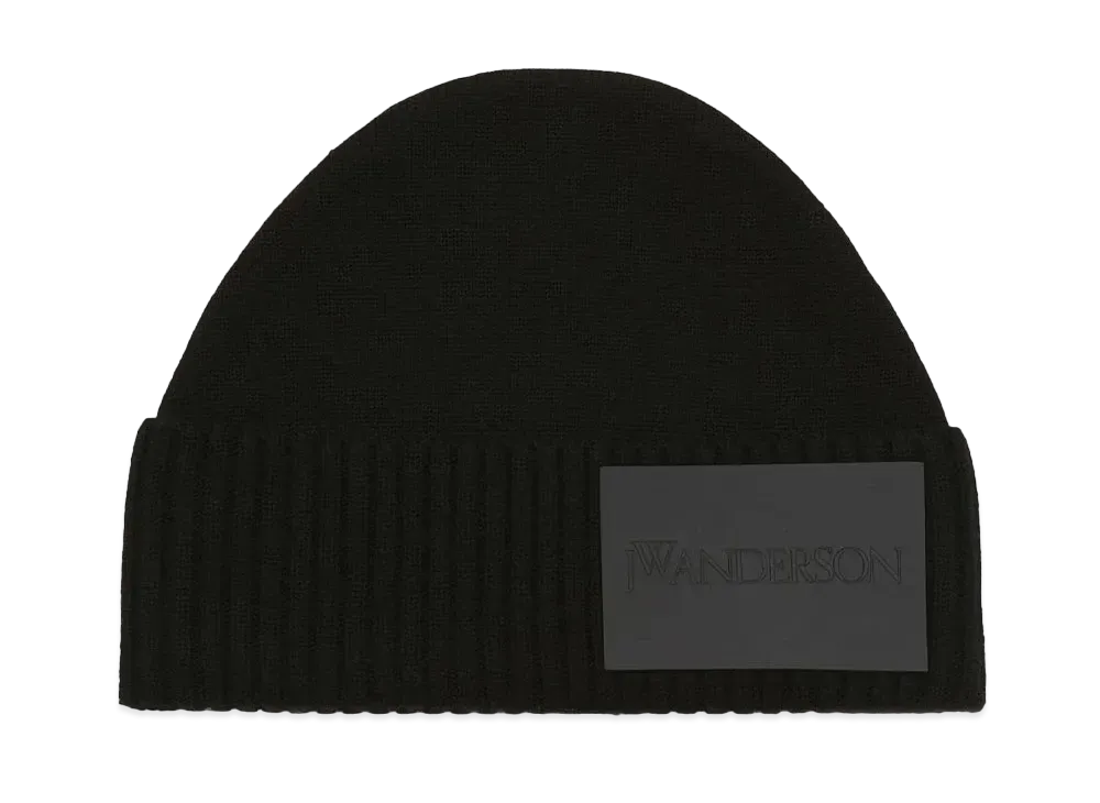 JW ANDERSON Beanie With Logo Patch "Black"