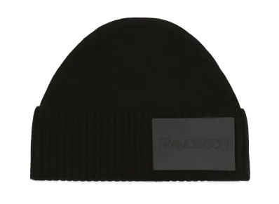 JW ANDERSON Beanie With Logo Patch "Black"
