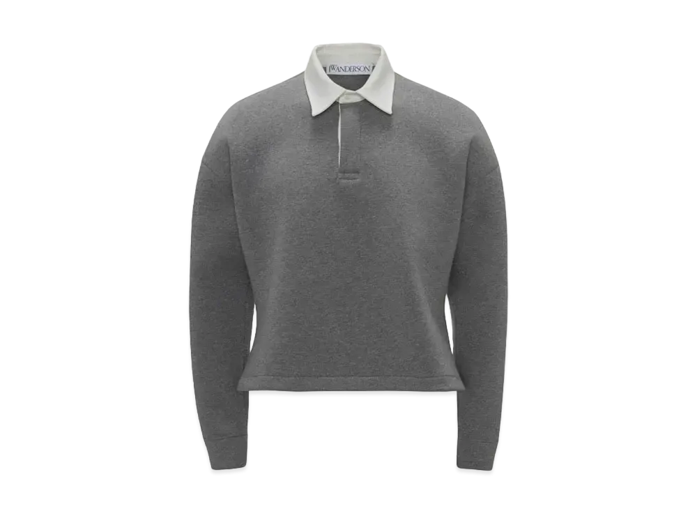 JW ANDERSON Structured Polo Top "Grey Melange"
