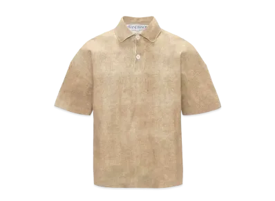 JW ANDERSON Leather Polo Shirt "Sand"