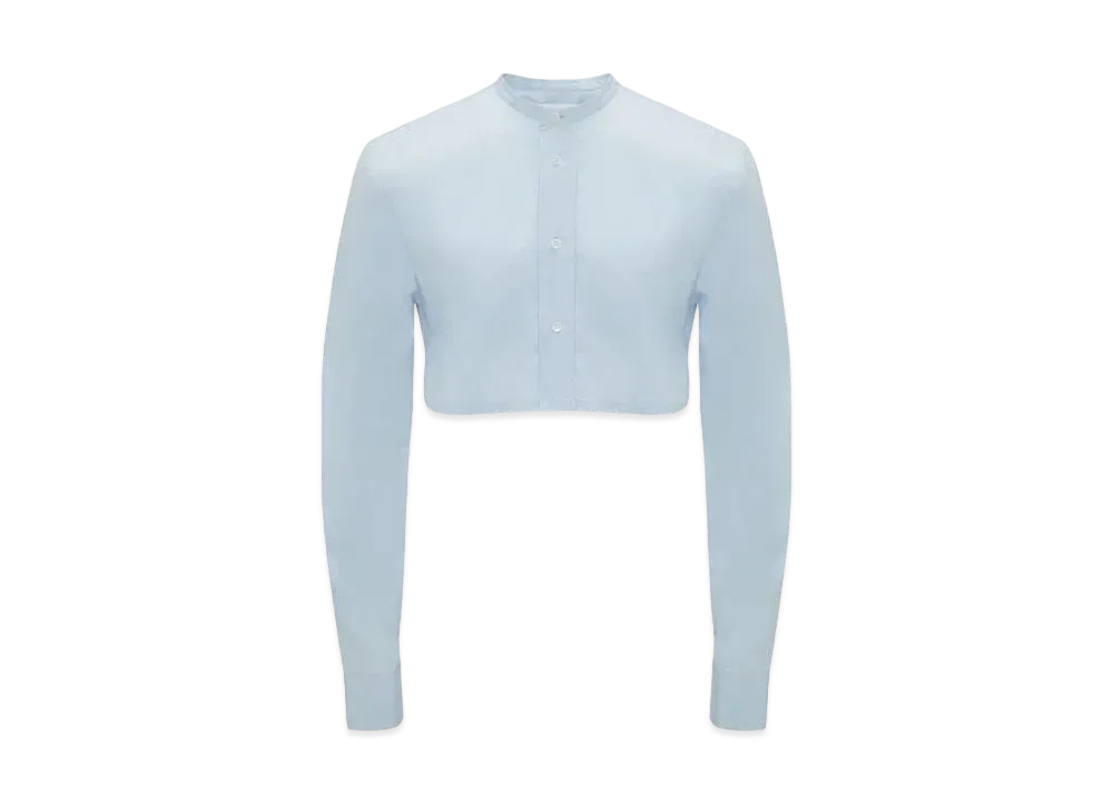 JW ANDERSON Raw Edge Cropped Shirt "Blue"