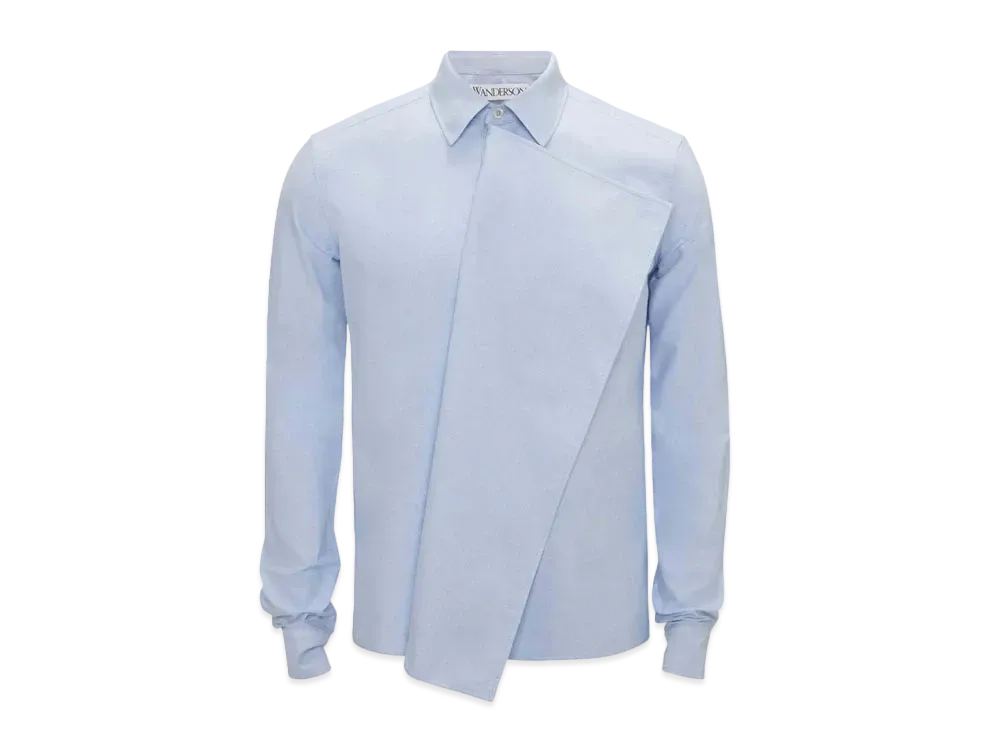 JW ANDERSON Drape Front Shirt "Light Blue"