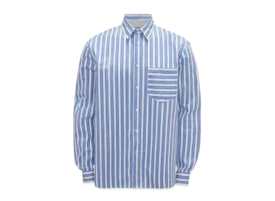 JW ANDERSON Classic Fit Patchwork Shirt "Blue/White"