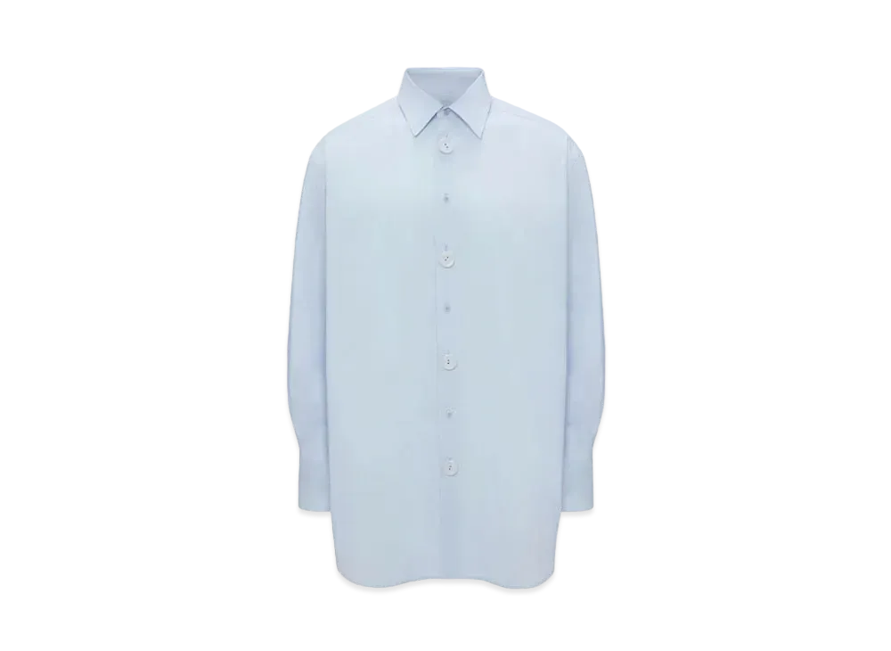 JW ANDERSON Oversized Shirt With Ceramic Buttons "Light Blue"