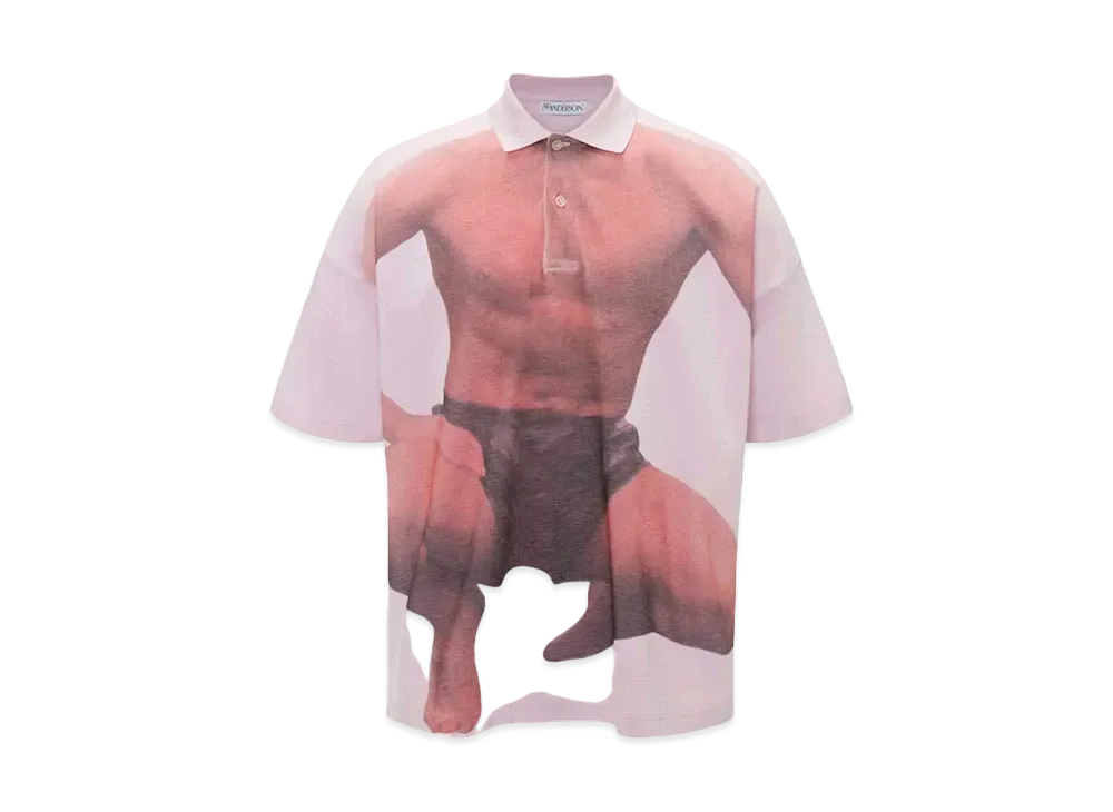 JW ANDERSON Printed Polo Shirt "Pink"