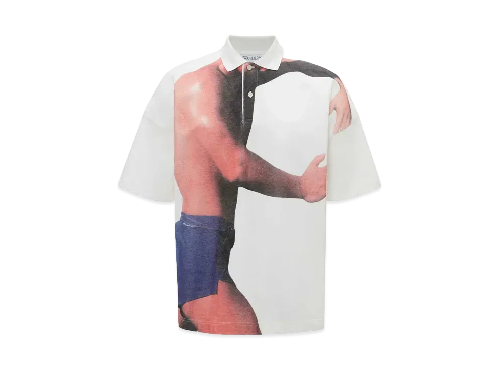 JW ANDERSON Printed Polo Shirt "White"
