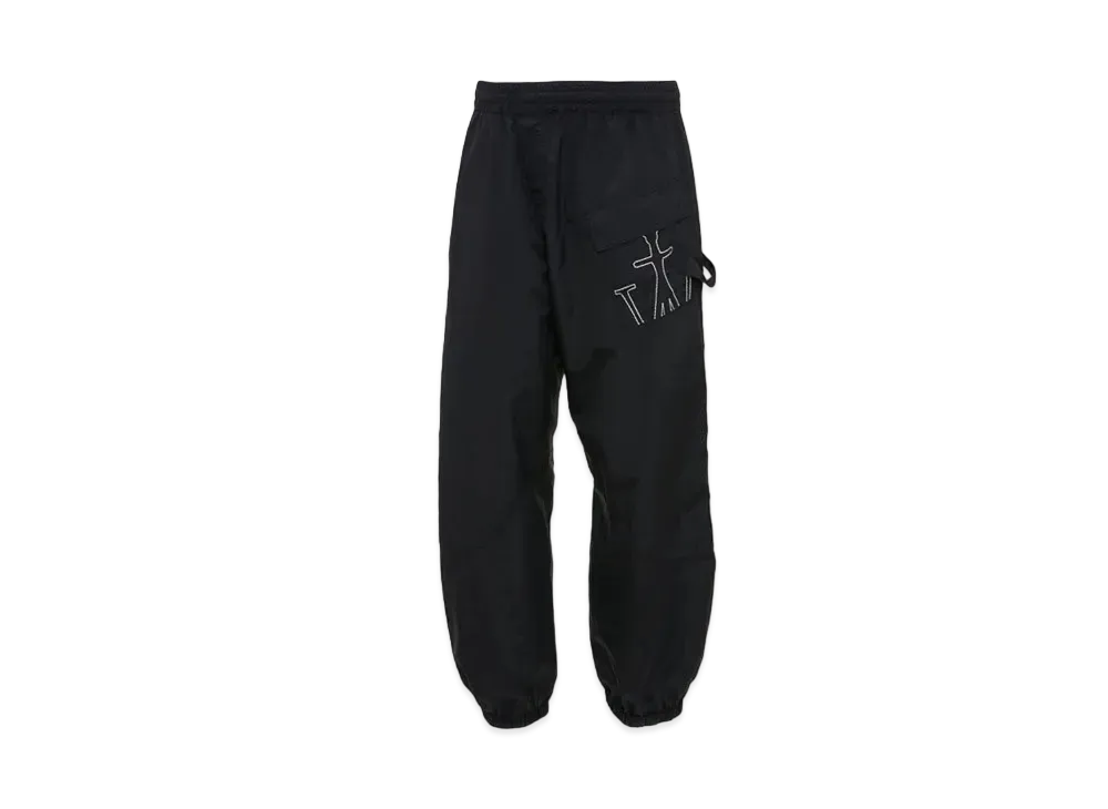 JW ANDERSON Twisted Joggers With Anchor Logo Print "Black"