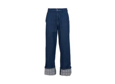 JW ANDERSON Logo Grid Turn Up Workwear Jeans "Indigo"