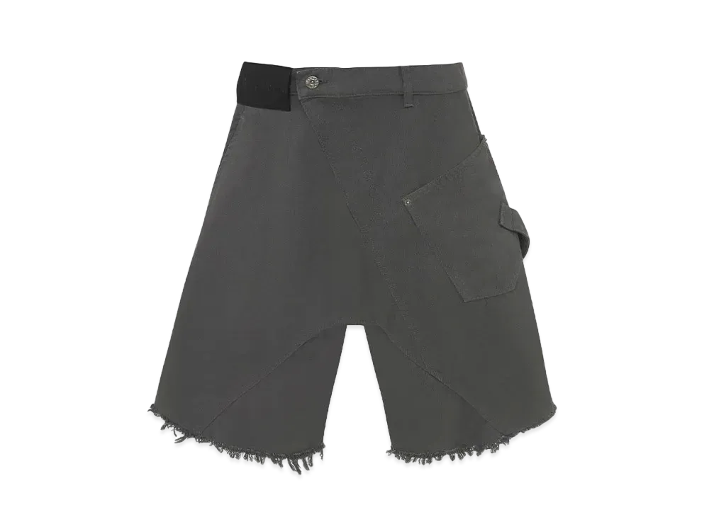JW ANDERSON Twisted Workwear Denim Shorts "Grey"