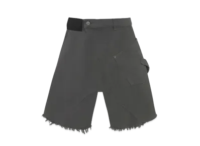 JW ANDERSON Twisted Workwear Denim Shorts "Grey"