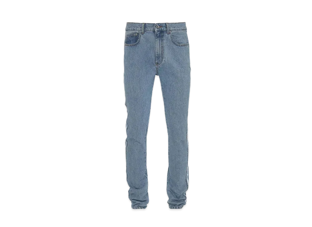 JW ANDERSON Slim Fit Leather Trousers "Natural"