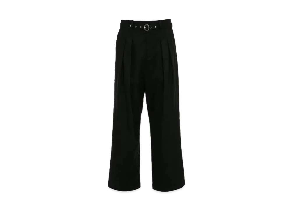 JW ANDERSON Wide Leg Pleat Front Trousers "Black"