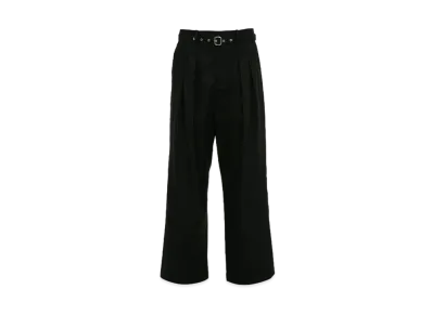 JW ANDERSON Wide Leg Pleat Front Trousers "Black"