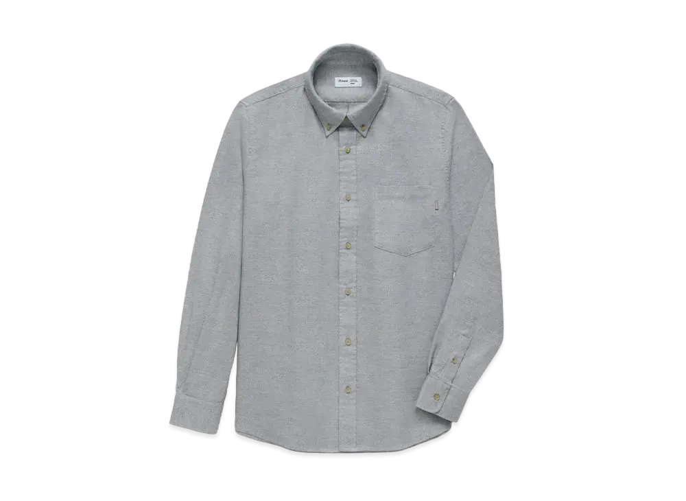 JJJJound Lightweight Flannel Shirt "Light Grey"