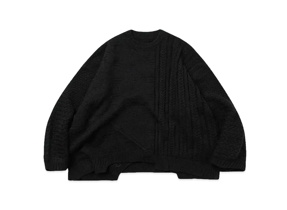 GOOPiMADE® X TIGHTBOOTH Colossal Knit Sweater "Black"