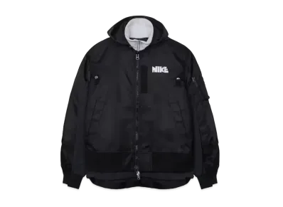 Nike x Sacai Layered Bomber Jacket (Womens) "Black"