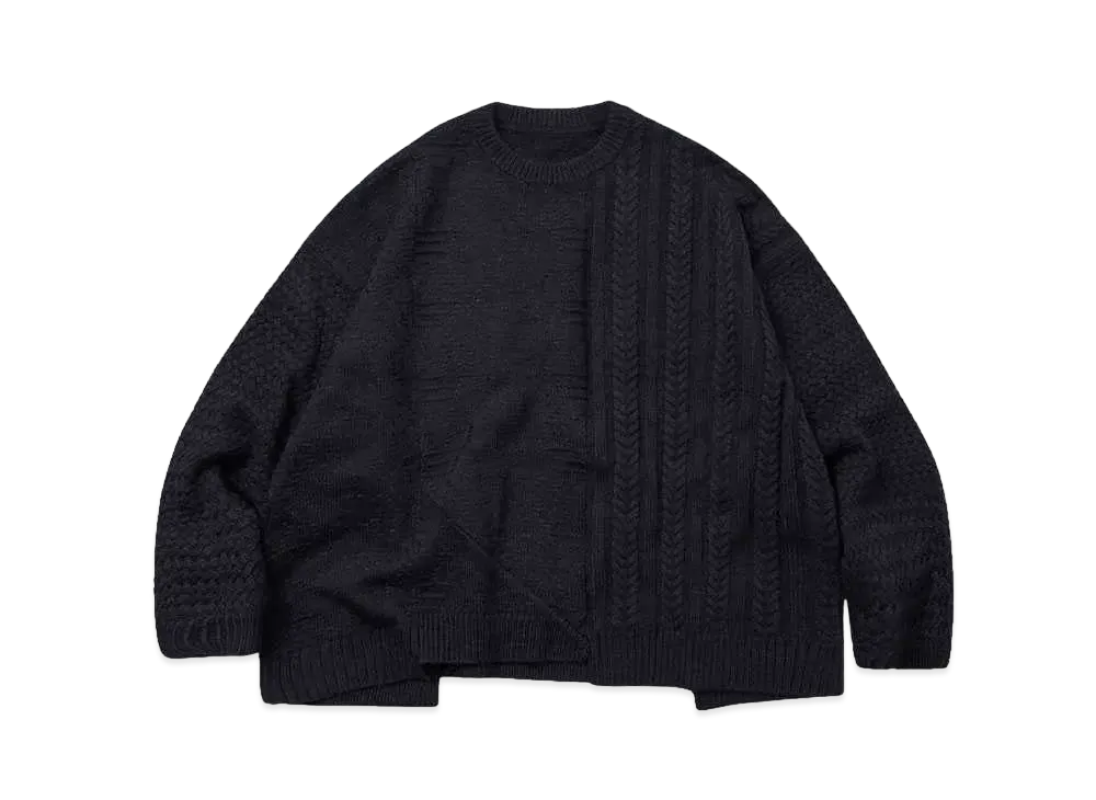 GOOPiMADE® X TIGHTBOOTH Colossal Knit Sweater "Dark Purple"