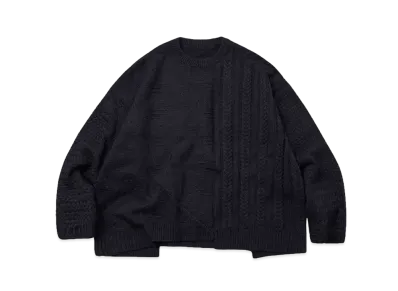 GOOPiMADE® X TIGHTBOOTH Colossal Knit Sweater "Dark Purple"