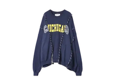 DISCOVERED HYPE DROP EXCLUSIVE LOOPING WIDE COLLEGE SWEAT "BLACK EX01"