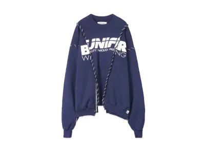 DISCOVERED HYPE DROP EXCLUSIVE LOOPING WIDE COLLEGE SWEAT "BLACK EX02"