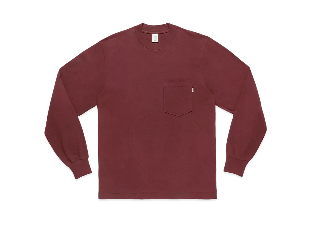 JJJJound J90 Longsleeve Pocket "Burgundy"