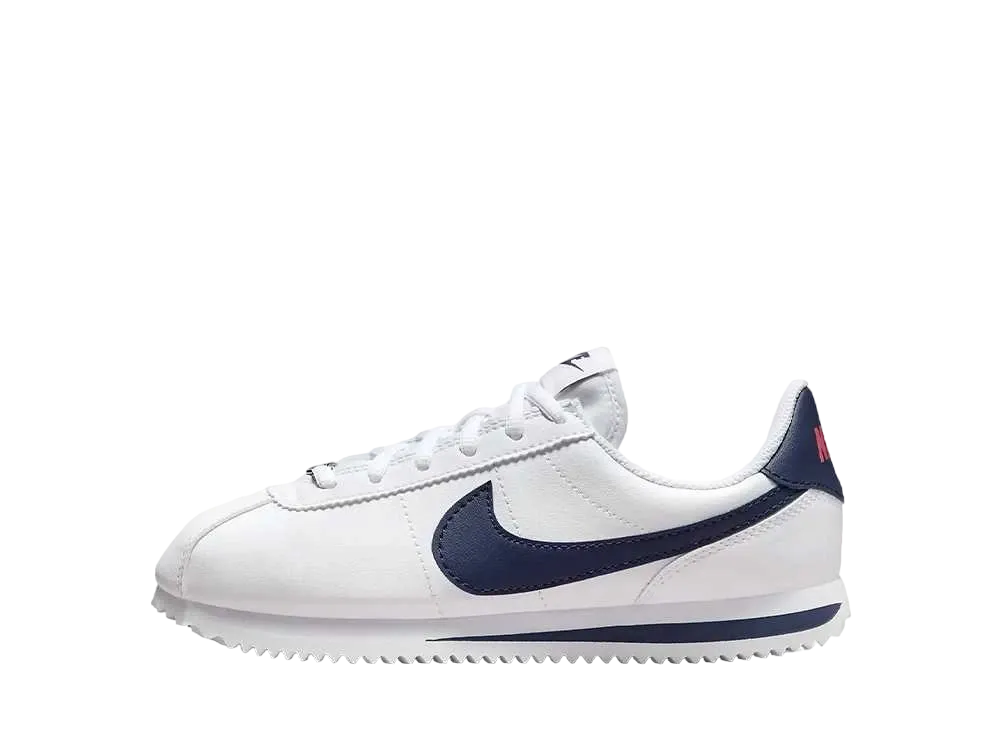 Nike GS Cortez Basic SL "White/Habanero Red/Metallic Silver/Neutral Indigo"