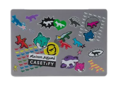 CASETIFY x MAISON KITSUNE Logo Stickers Macbook Pro 14 Case "Multi"