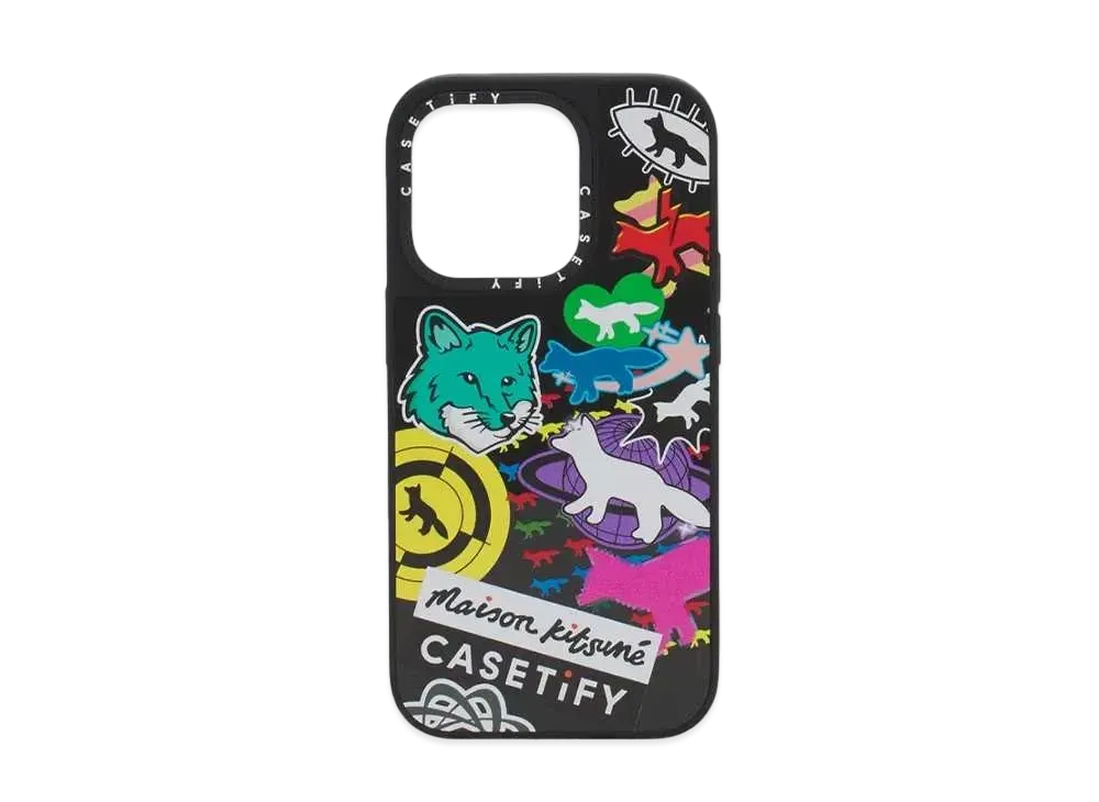 CASETIFY x MAISON KITSUNE Logo Stickers Case Iphone 15 Pro "Multi"
