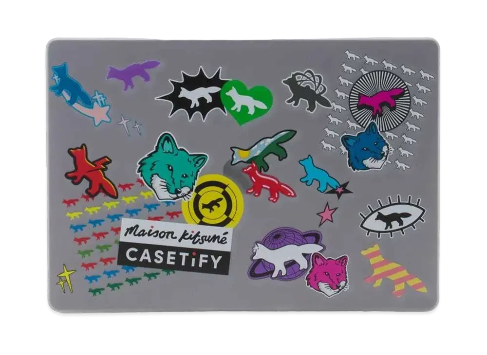 CASETIFY x MAISON KITSUNE Logo Stickers Macbook Pro 16 Case "Multi"