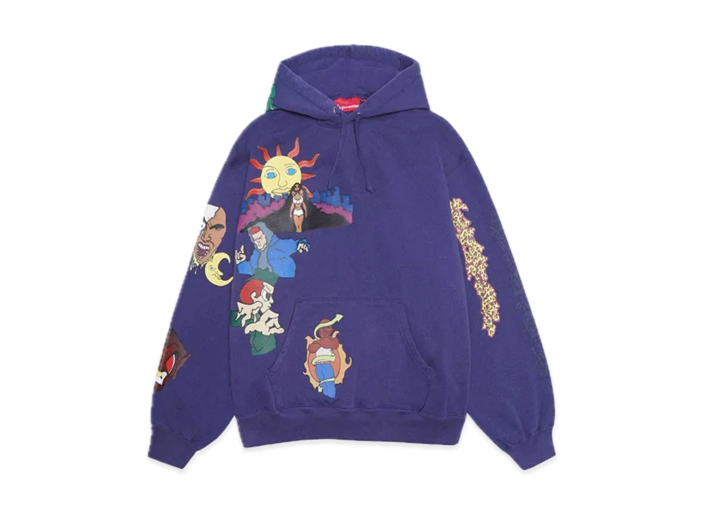 Supreme Sunrise Hooded Sweatshirt "Washed Navy"