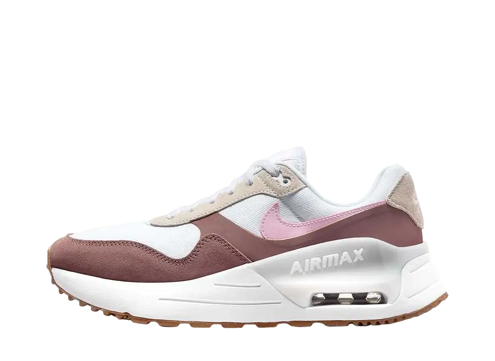 Nike Women's Air Max SYSTM "White/Smokey Mauve/Gum Medium Brown/Pink Foam"
