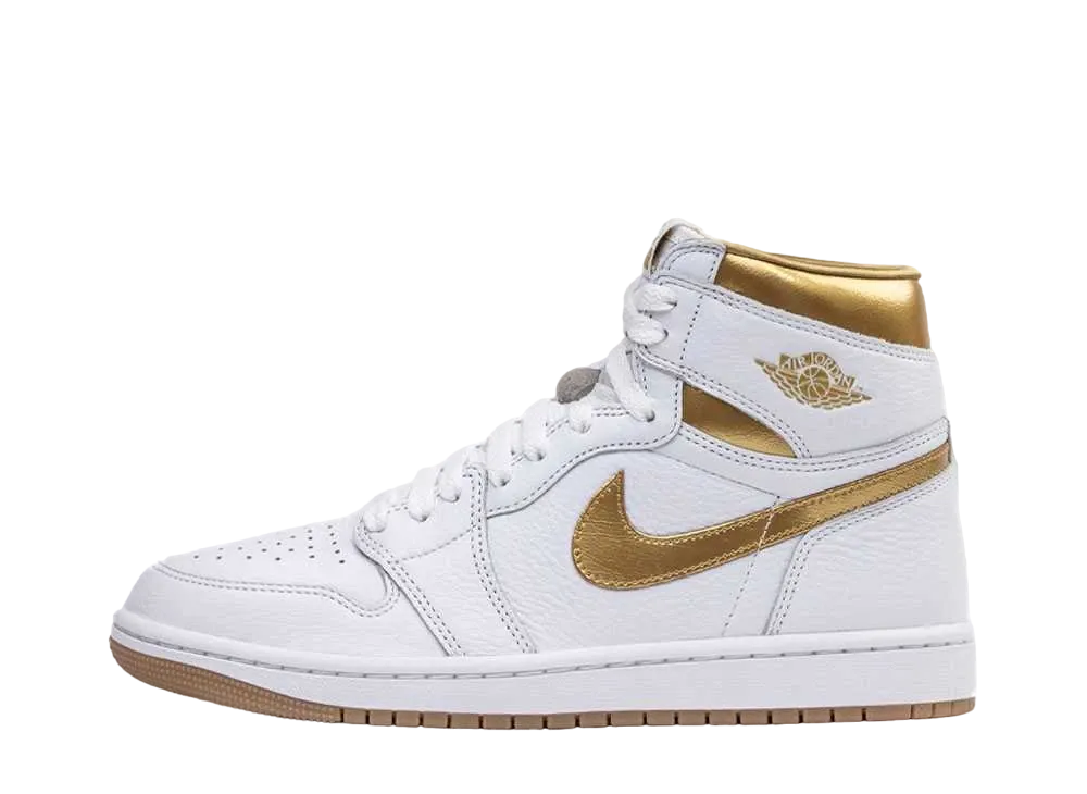 Nike Women's Air Jordan 1 Retro High OG "White and Gold"