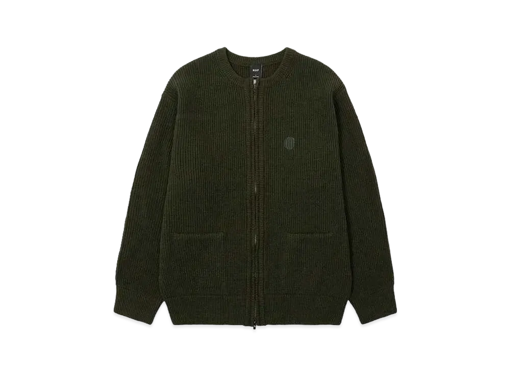 HUF Winston Zip Sweater "Olive"