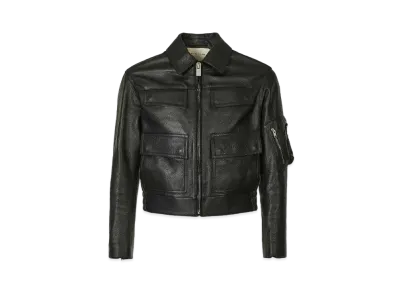 1017 ALYX 9SM Black Leather Police Jacket "Black"