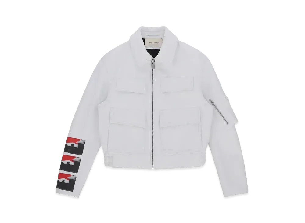 1017 ALYX 9SM Mark Flood White Leather Police Jacket "White"