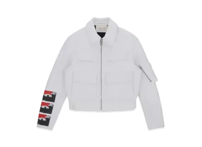 1017 ALYX 9SM Mark Flood White Leather Police Jacket "White"