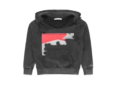 1017 ALYX 9SM Destroyed Mark Flood Box Hoodie "Washed Black"