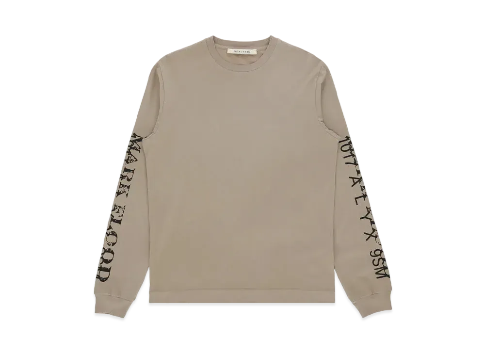 1017 ALYX 9SM Long Sleeve Graphic T-shirt #1 "Tan"