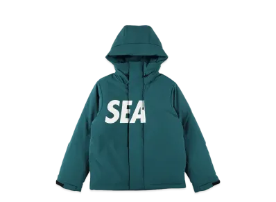 WIND AND SEA Sea Hooded Down Jacket "Sea Blue"