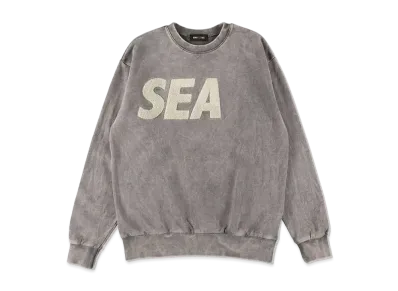WIND AND SEA Sea Chenille EMB Sulfur Crew Neck "S Charcoal"