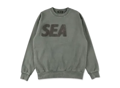 WIND AND SEA Sea Chenille EMB Sulfur Crew Neck "Frosty Gray" WDS-O-SIG-24-Q2-CS-01