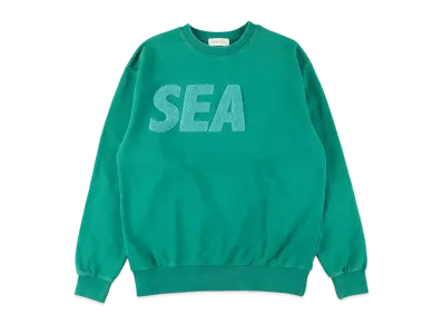 WIND AND SEA Sea Chenille EMB Sulfur Crew Neck "Emerald Green"
