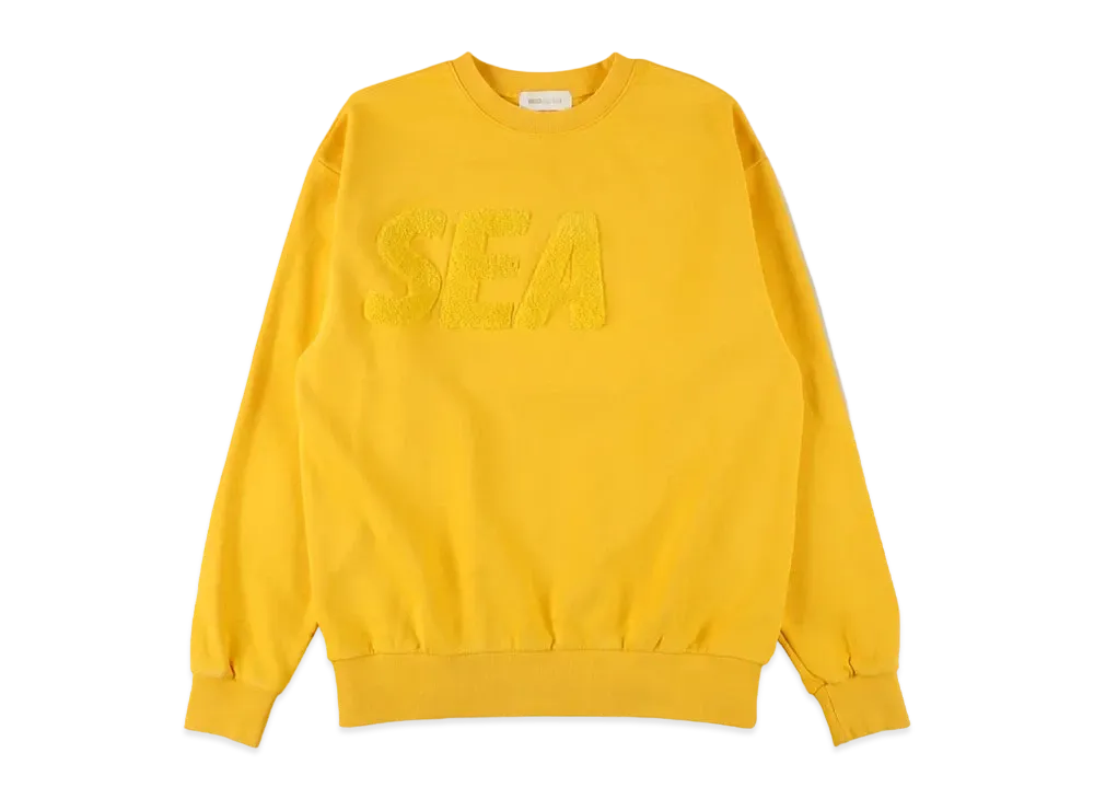 WIND AND SEA Sea Chenille EMB Sulfur Crew Neck 